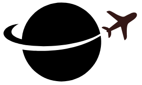 blue minimalist travel agency logo